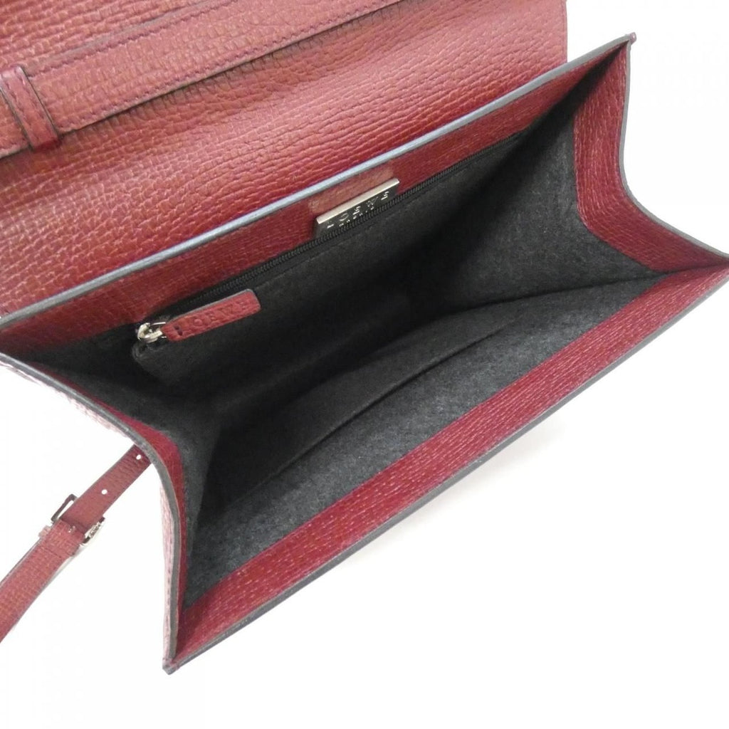 Loewe Vintage Bag Leather Silver Bordeaux — view 9