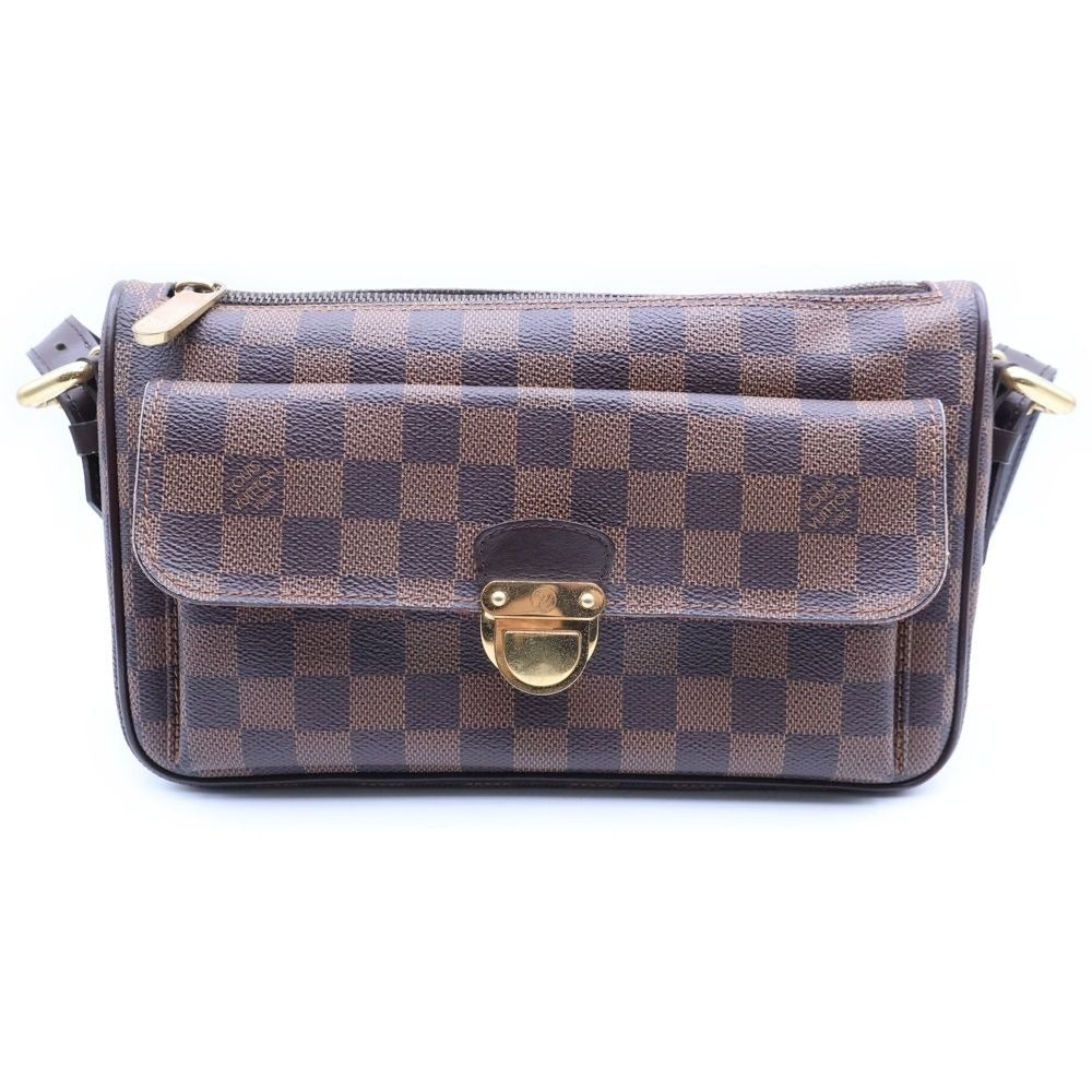 Louis Vuitton Damier Ravello GM Shoulder Bag Brown Leather