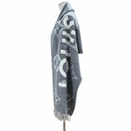 Louis Vuitton Echarpe Monogram Capital Cashmere Wool Scarf with Fringe Gray Off — view 4