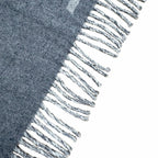 Louis Vuitton Echarpe Monogram Capital Cashmere Wool Scarf with Fringe Gray Off — view 7