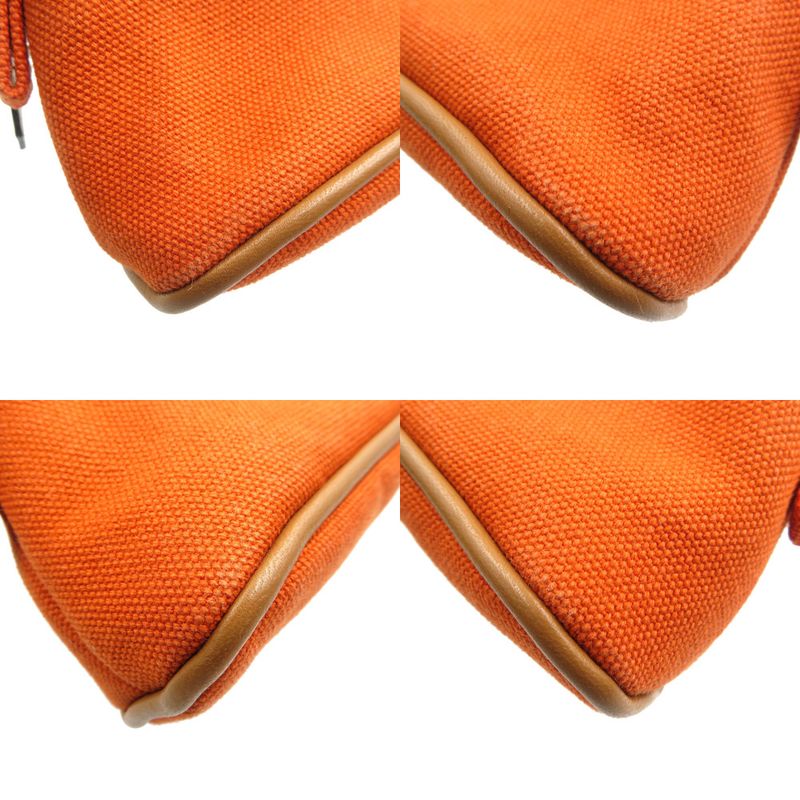 Hermes Bolide Pouch 16 Mini Cotton Leather Orange 1210 — view 6