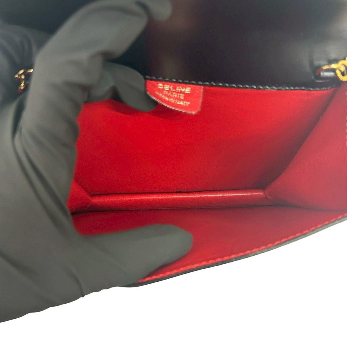 Celine Vintage Star Ball Leather Mini Shoulder Bag — view 9