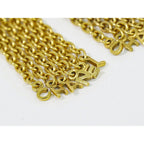 Chanel Logo Tassel Earrings Gold Plated — view 2