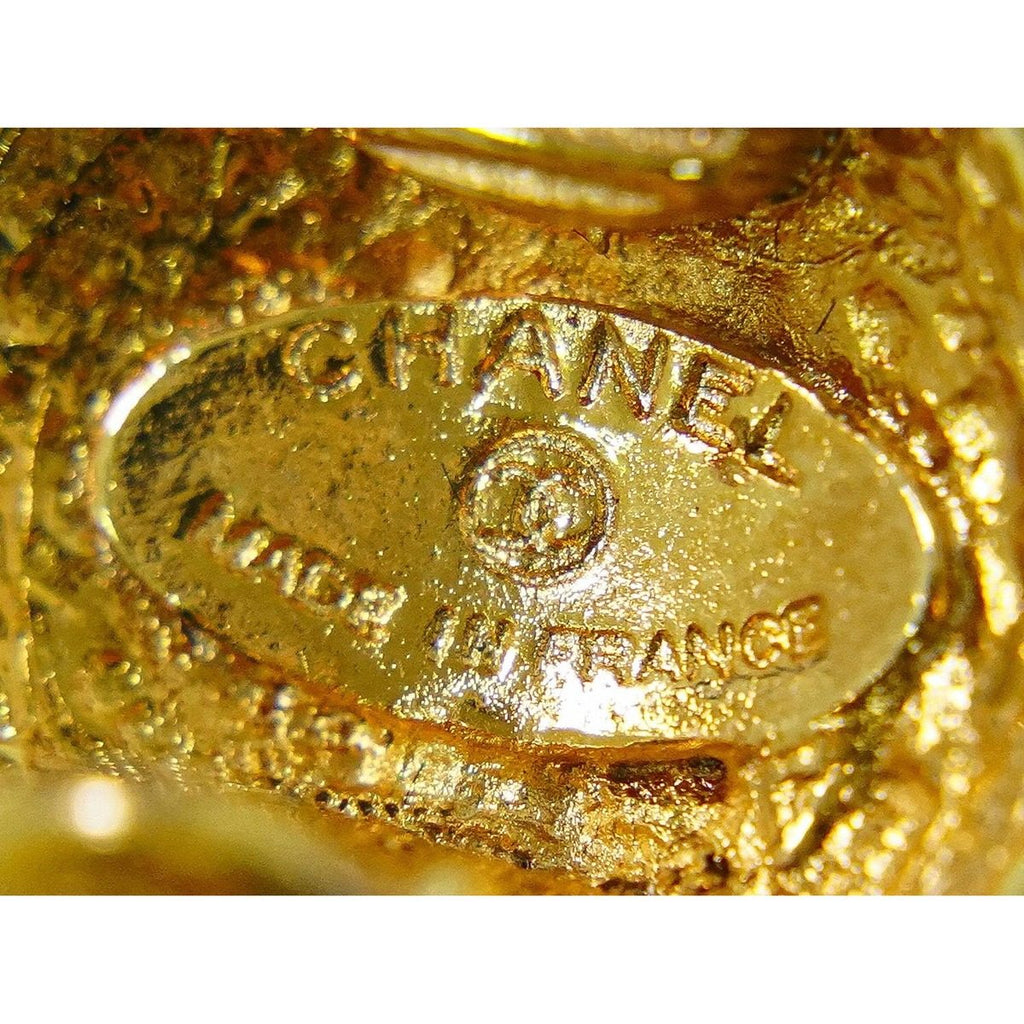 Chanel Logo Tassel Earrings Gold Plated — view 7