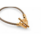 Hermes Bangle Bracelet Glenan Leather Etoop Gold T2 — view 3
