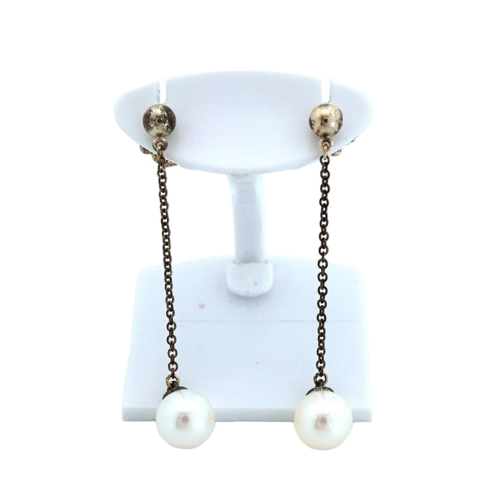 Tiffany & Co Earrings Ziegfeld 925 Sterling Silver Pearl — view 2