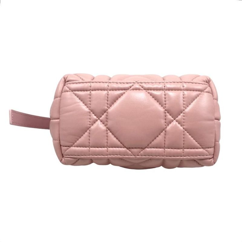 Christian Dior Handbag Nomad Pouch Small S5553 Omig Pink Gold Hardware — view 5