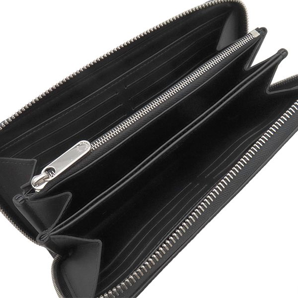 Louis Vuitton Long Wallet Zippy Monogram Mahina Noir Black Silver — view 6