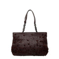 Bottega Veneta Intrecciato Chain Tote Brown Leather