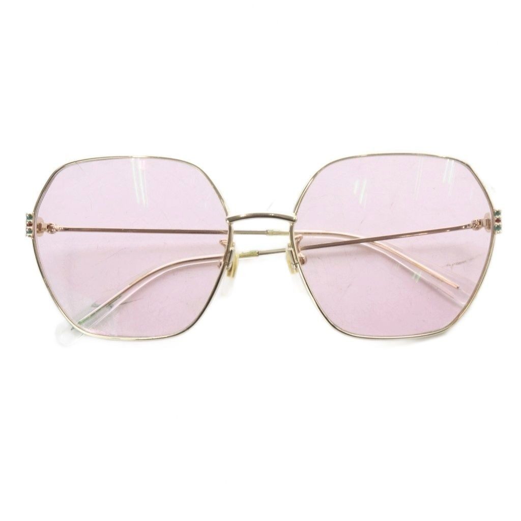 Gucci Sunglasses Full Rim Wellington GG Metal Logo Prescription Purple Gold