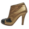 Chanel Short Boots Size 37 C Dark Gold Black Apparel
