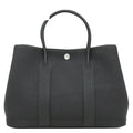 Hermes Tote Bag Garden Party TPM 30 Negotiating Black Silver New All Leather