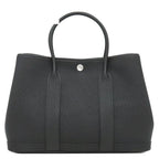 Hermes Tote Bag Garden Party TPM 30 Negotiating Black Silver New All Leather