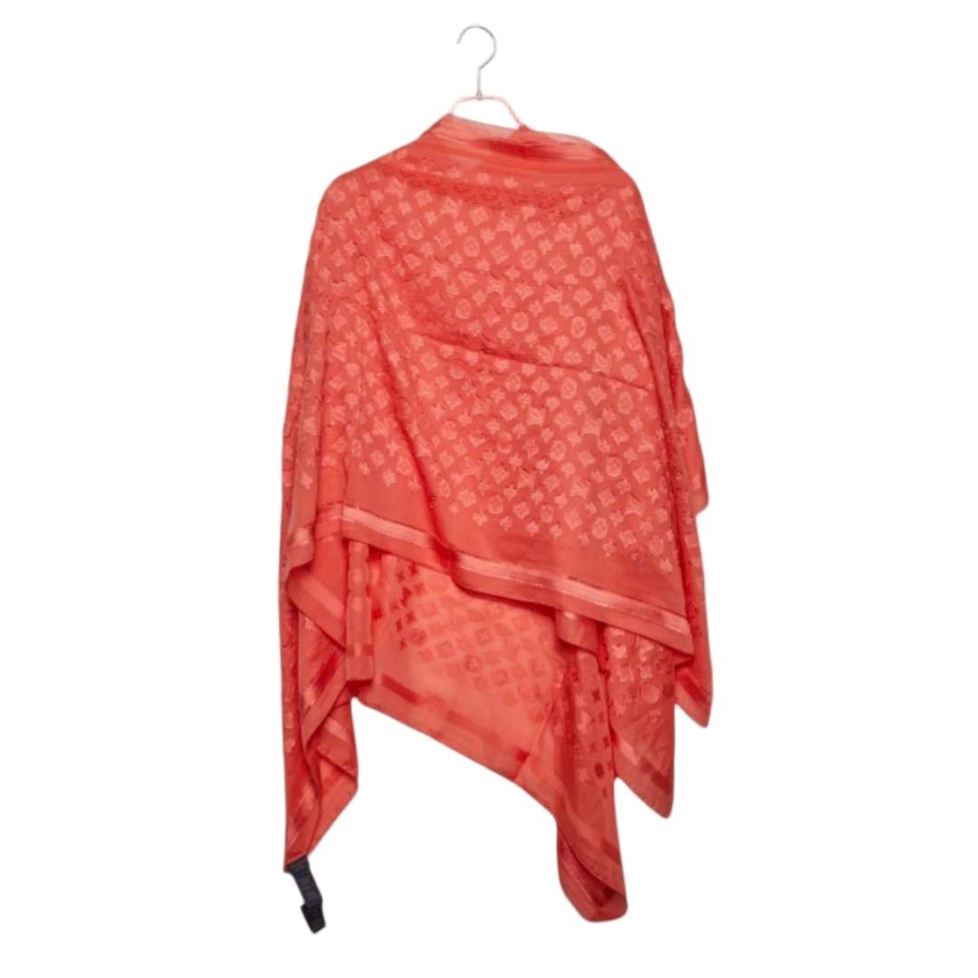 Louis Vuitton Monogram Shawl Coral Scarf