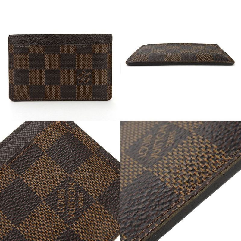 Louis Vuitton Card Casepass Case Holder Damier Ebene Leatherlevy — view 4