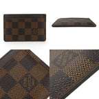 Louis Vuitton Card Casepass Case Holder Damier Ebene Leatherlevy — view 4