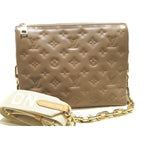 Louis Vuitton Coussin PM 2-Way Shoulder Bag Monogram Leather Taupe