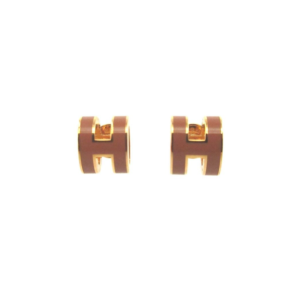 Hermes Pop Mini Metal New Gold Earrings