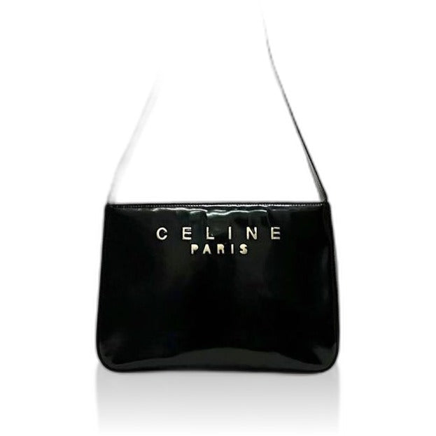 Celine Shoulder Bag Black Leather 97 2