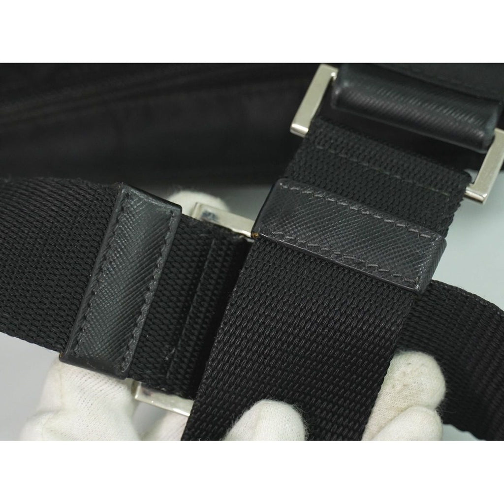 Prada Tessuto Shoulder Bag Pochette Nylon Black — view 5