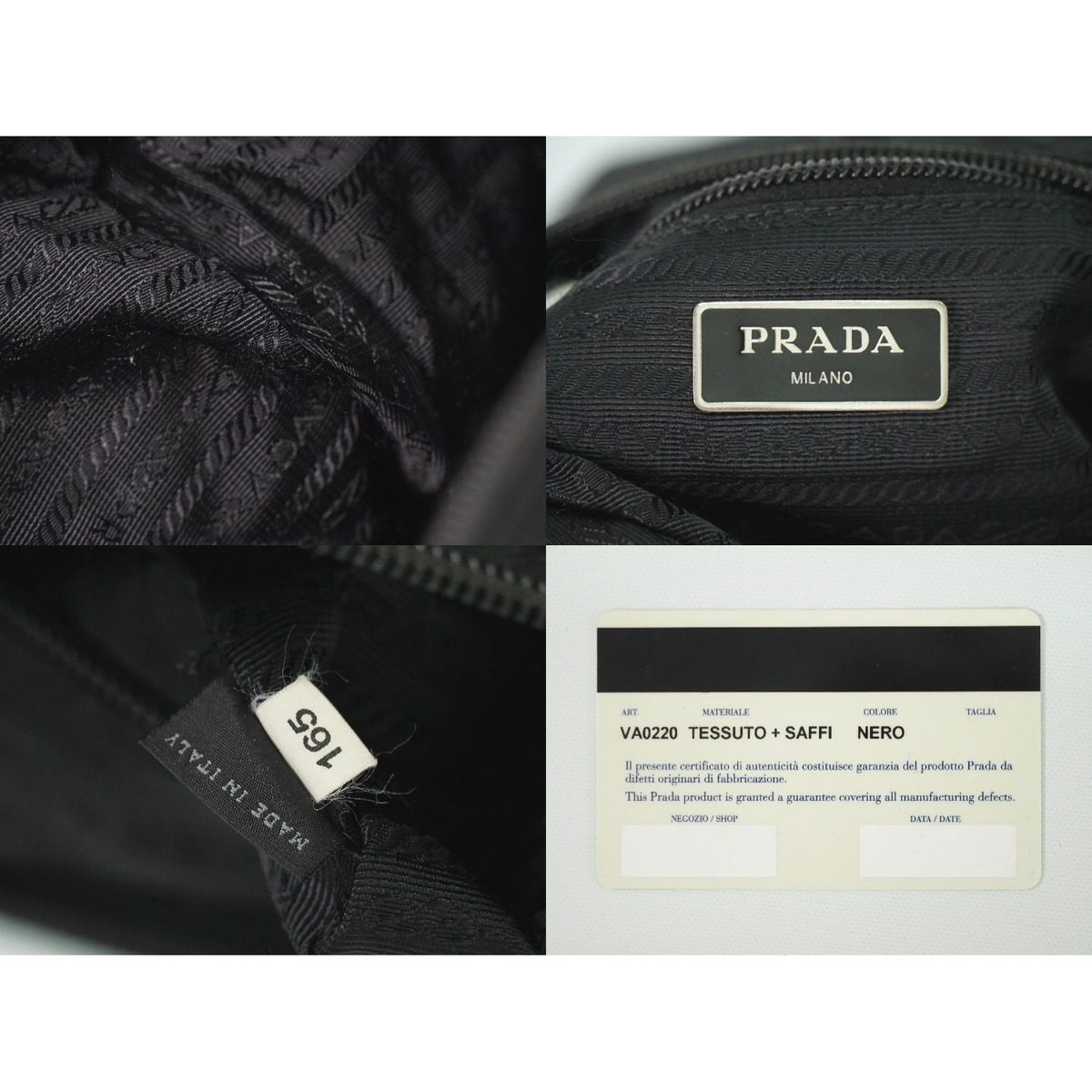 Prada Tessuto Shoulder Bag Pochette Nylon Black — view 9