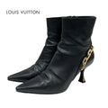 Louis Vuitton Sparkle Line Monogram Boots Short Shoes Leather Black