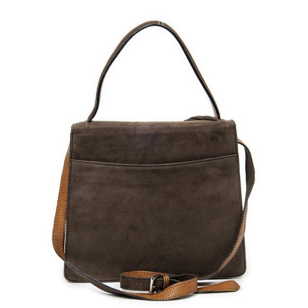 Loewe Vintage Bucket Crossbody Brown Suede Leather — view 5