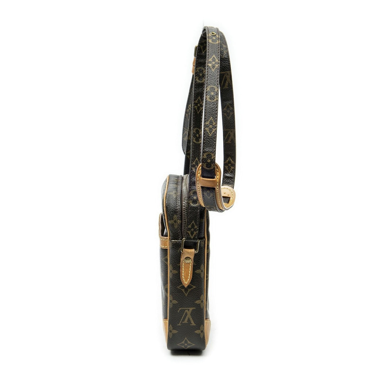 Louis Vuitton Danube Brown Monogram Canvas Shoulder Bag — view 3