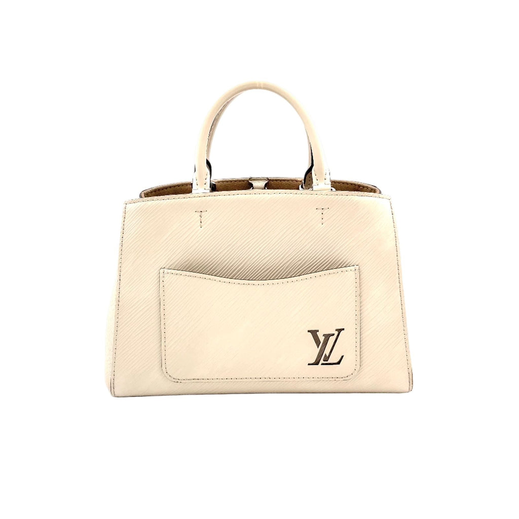 Louis Vuitton Marelle Tote BB Epi Leather Off White Handbag Silver