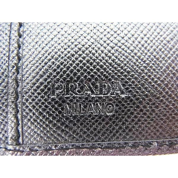 Prada 2 M0836 Saffiano Leather Foldable Long Wallet Billfold Coin Purse — view 6