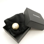 Chanel Hair Tie Faux Pearl CC Logo
