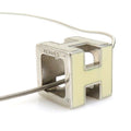 Hermes Necklace H Cube Caged Ash