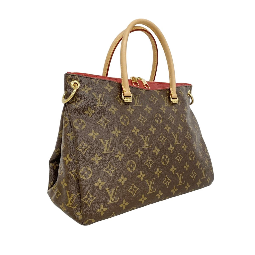 Louis Vuitton Handbag Monogram Pallas Brown Cerise 2-Way — view 2