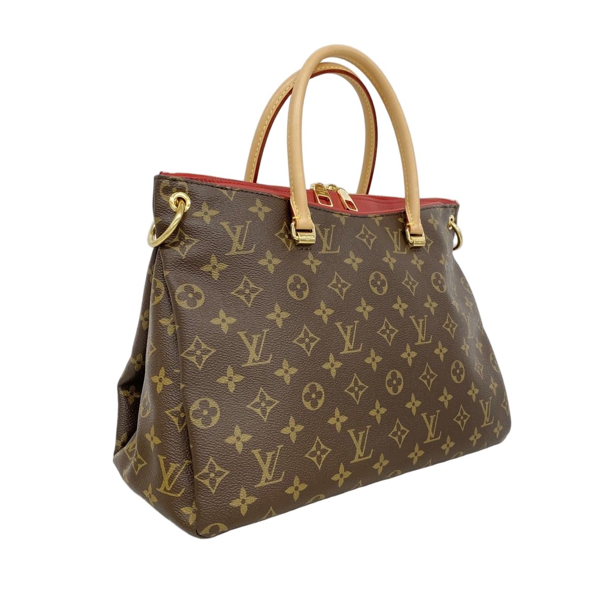 Louis Vuitton Handbag Monogram Pallas Brown Cerise 2-Way — view 2