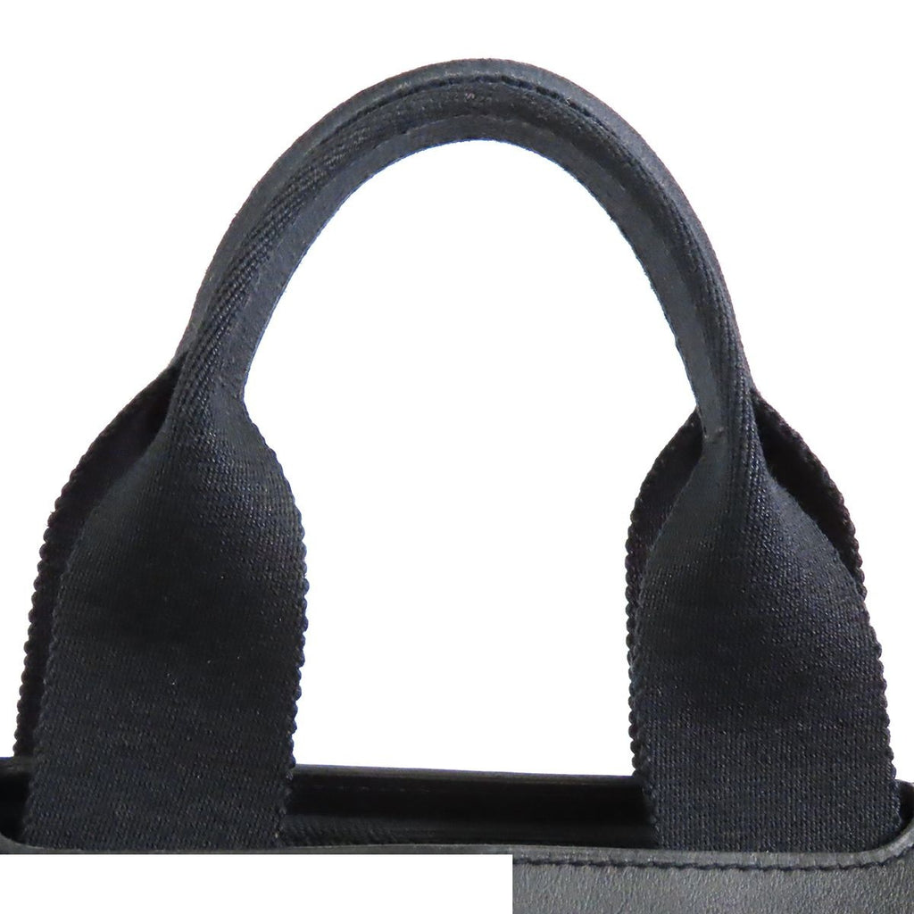 Hermes Valparaiso PM Black Silver Toile Chevron Leather Handbag — view 4