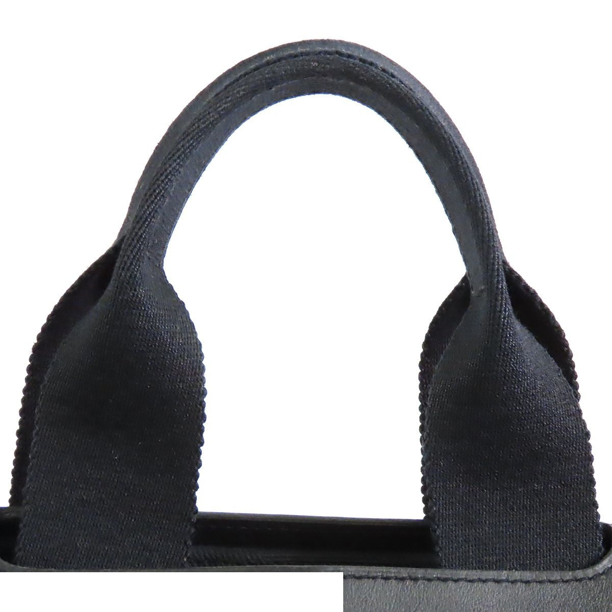 Hermes Valparaiso PM Black Silver Toile Chevron Leather Handbag — view 4