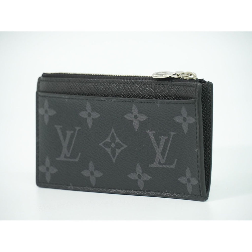 Louis Vuitton LV Coin Card Holder Monogram Eclipse Taiga Leather Noir — view 2