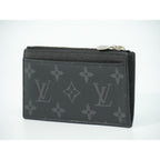 Louis Vuitton LV Coin Card Holder Monogram Eclipse Taiga Leather Noir — view 2