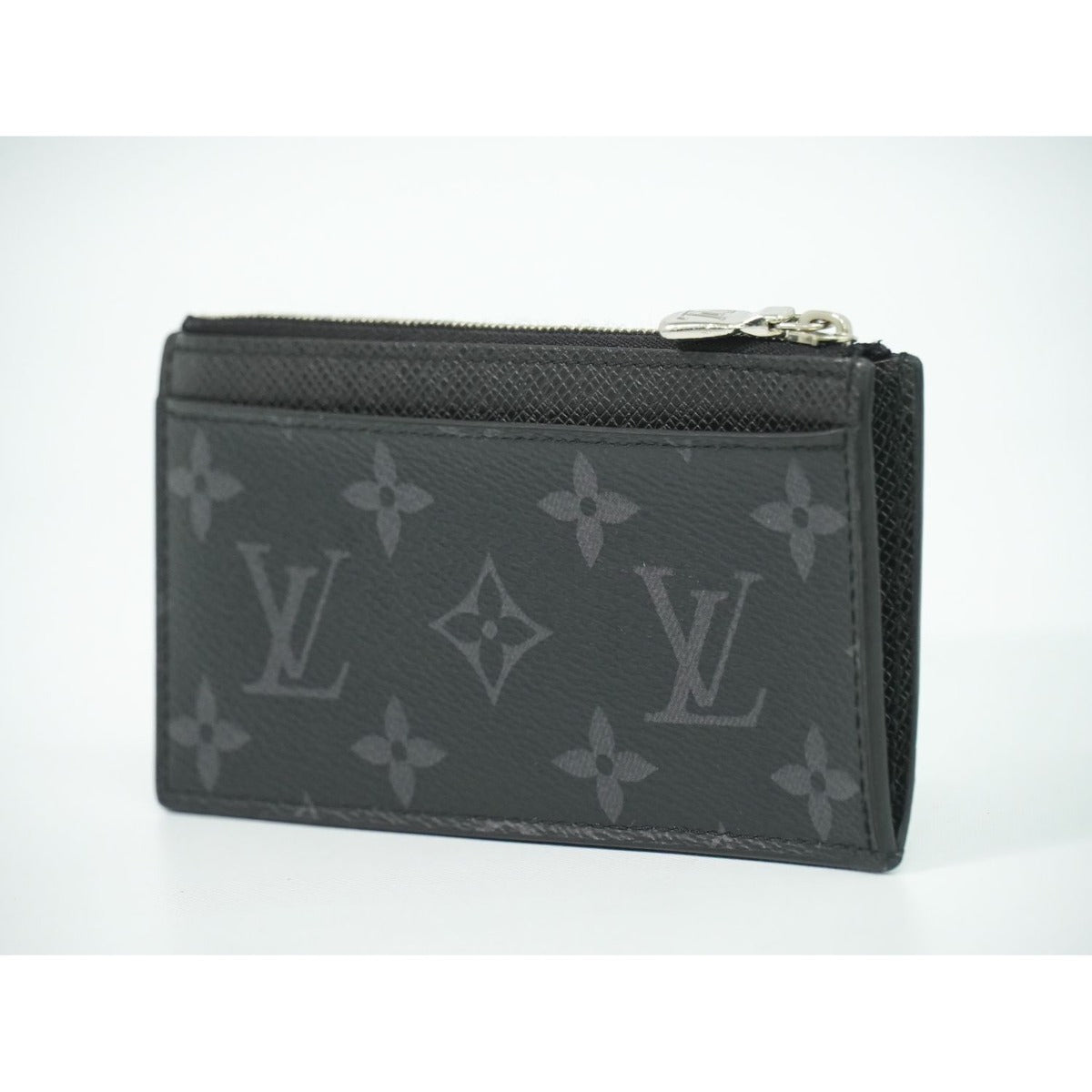 Louis Vuitton LV Coin Card Holder Monogram Eclipse Taiga Leather Noir — view 2