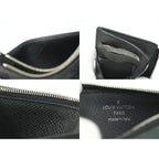 Louis Vuitton LV Coin Card Holder Monogram Eclipse Taiga Leather Noir — view 9