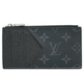 Louis Vuitton LV Coin Card Holder Monogram Eclipse Taiga Leather Noir