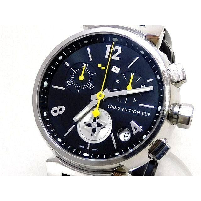 Louis Vuitton Quartz Watch Tambour la Bree Cup Chronograph Black