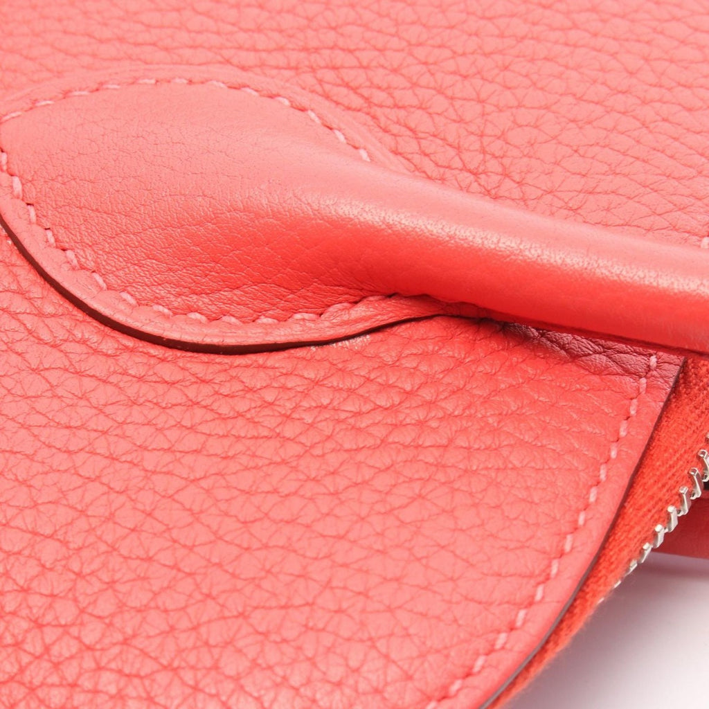Hermes Handbag Bolide 31 Rose Jaipur Leather Red — view 9