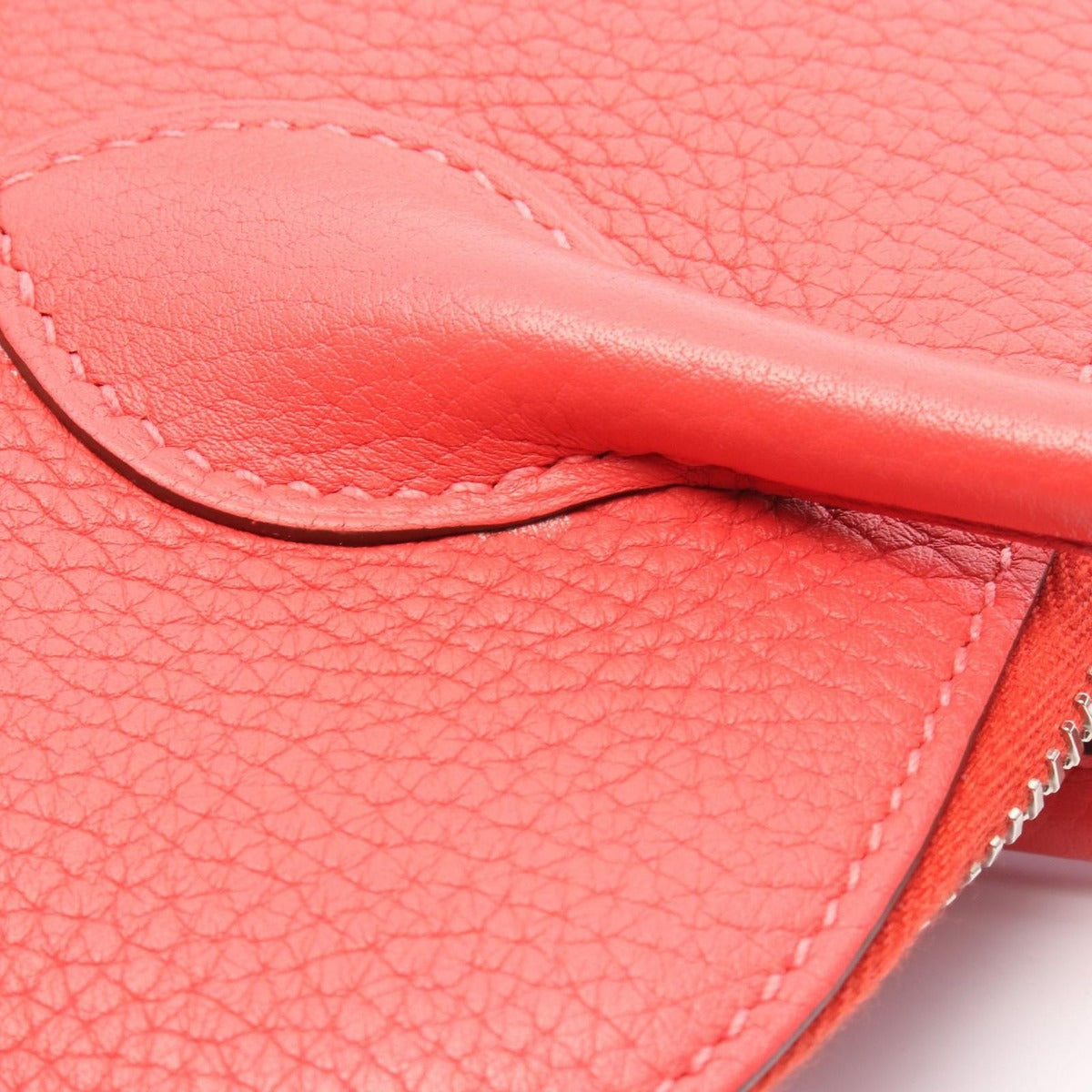 Hermes Handbag Bolide 31 Rose Jaipur Leather Red — view 9