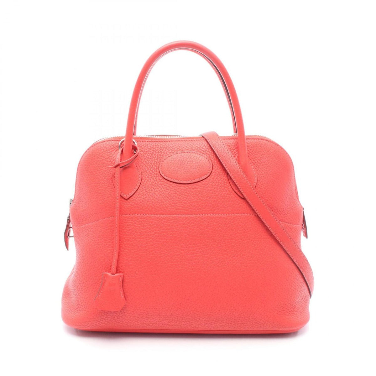 Hermes Handbag Bolide 31 Rose Jaipur Leather Red