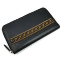 Fendi FF Logo Zip Around Wallet Long Round Zipper Black 7 M0276 A8 VC
