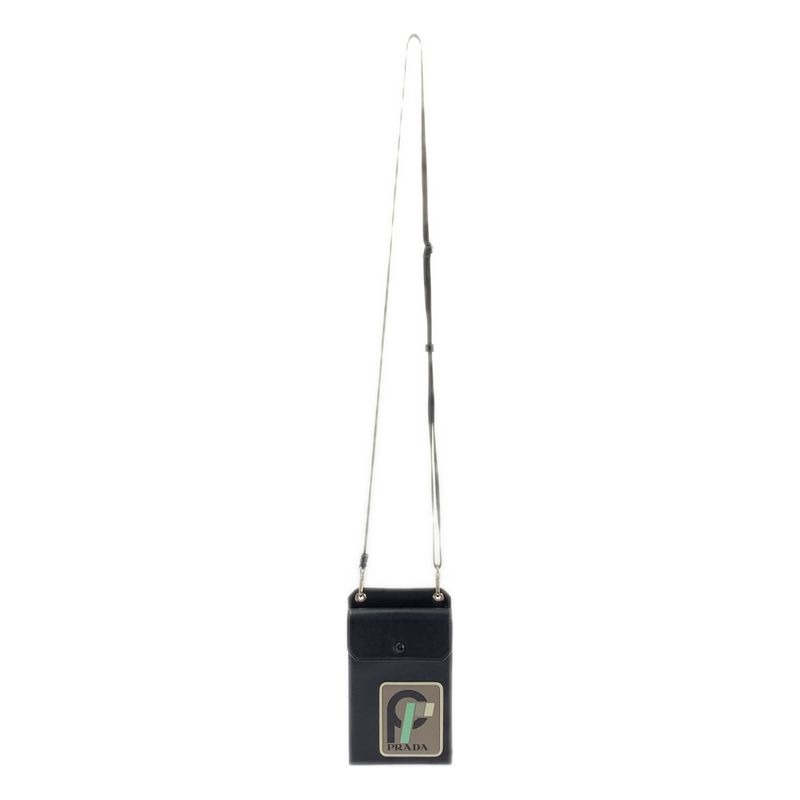 Prada Saffiano Leather Phone Pouch Black
