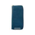 Louis Vuitton Epi Zippy Wallet Vertical Round Zipper Long Blue
