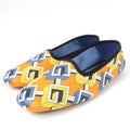 Gucci Geometric G All Over Logo Satin Room Shoes In Orange 37