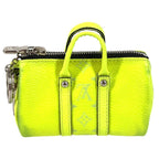 Louis Vuitton Key Holder Porto Cles Mini Keepall Taiga Leather Yellow